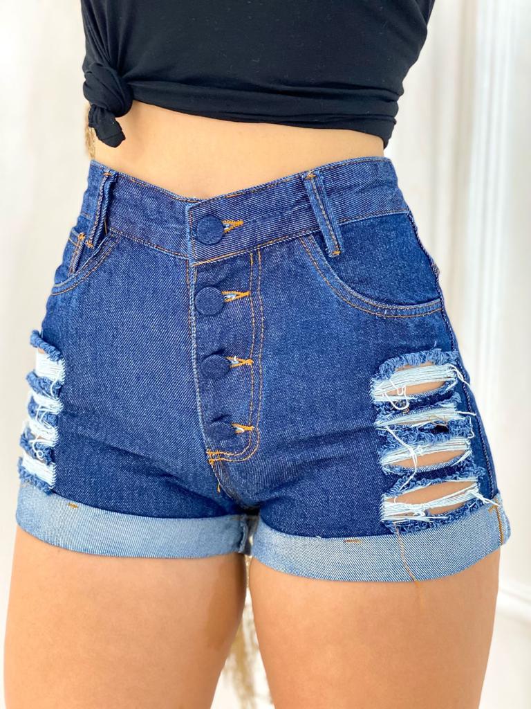 Short Jeans Curto Mega Plus Feminino