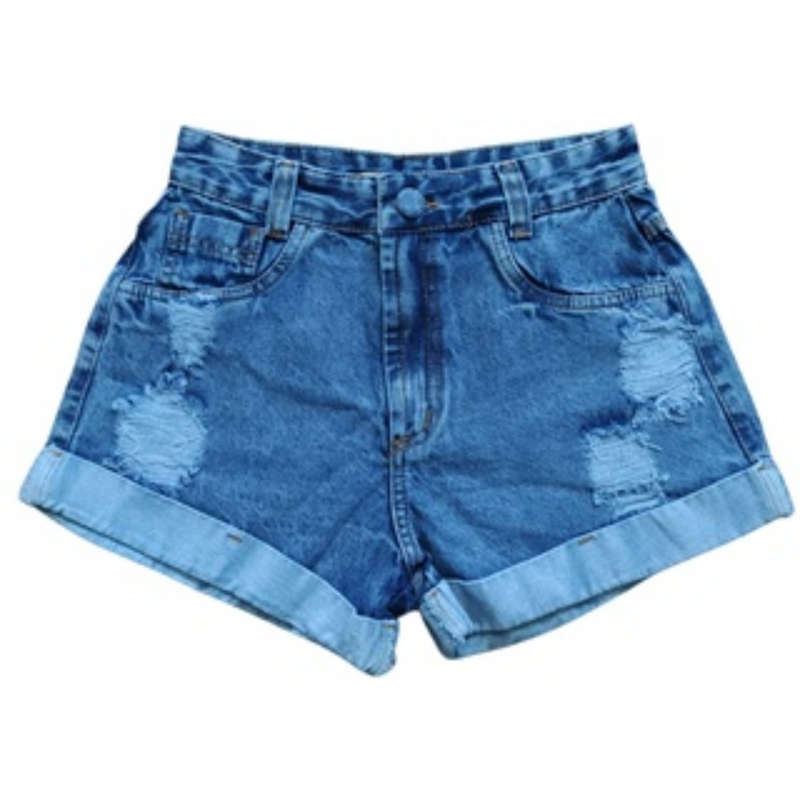 Short Jeans Ripped Feminino